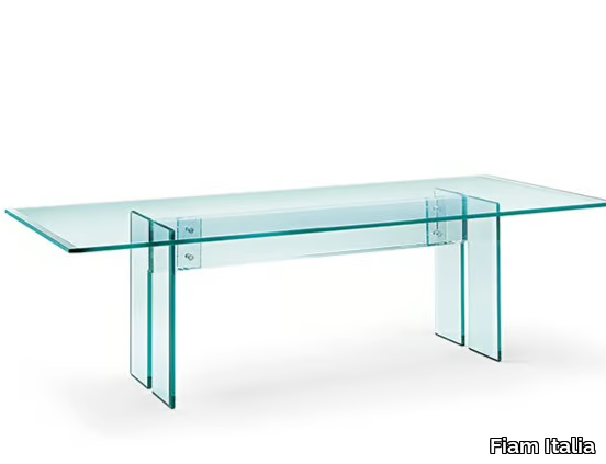 LLT - Rectangular glass table _ Fiam Italia