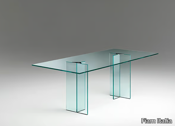 LLT OFX EXECUTIVE - Rectangular glass executive desk _ Fiam Italia