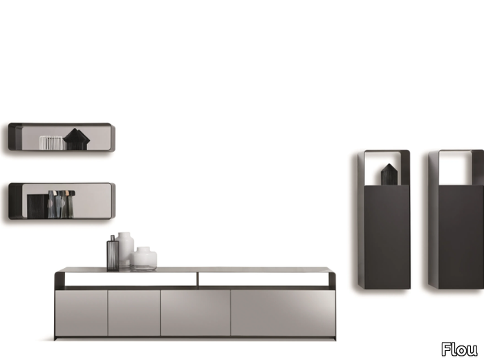 FOGLIO - Sectional metal storage wall _ Flou