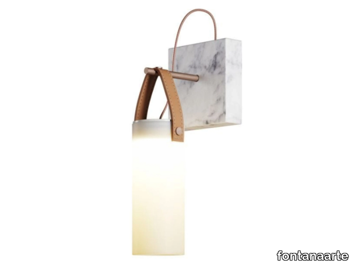 GALERIE - Blown glass and marble wall lamp _ FontanaArte