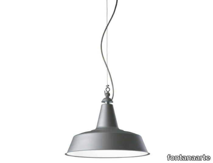 HUNA - Painted metal pendant lamp _ FontanaArte