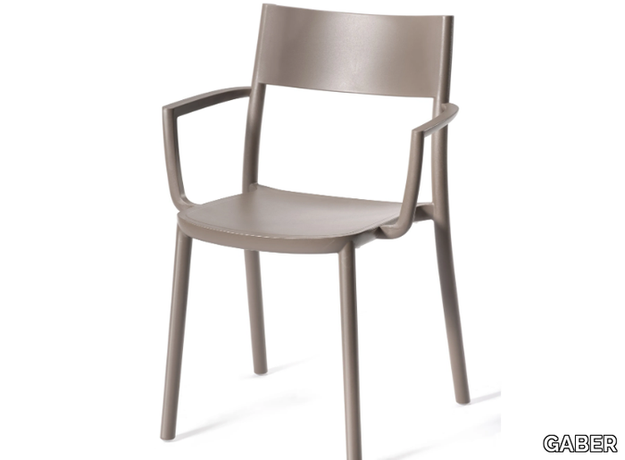 TO-ME B - Technopolymer chair with armrests _ GABER