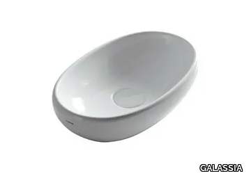 ERGO - 60 CM - Countertop oval ceramic washbasin _ GALASSIA