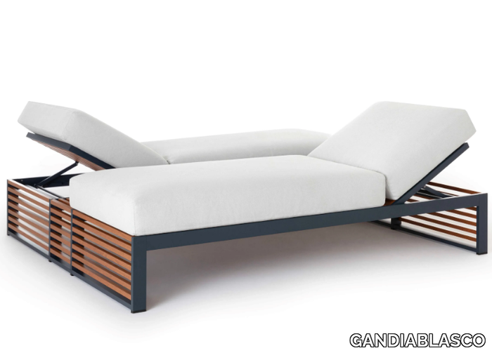 DNA - Recliner oak faux aluminium garden bed _ GANDIABLASCO