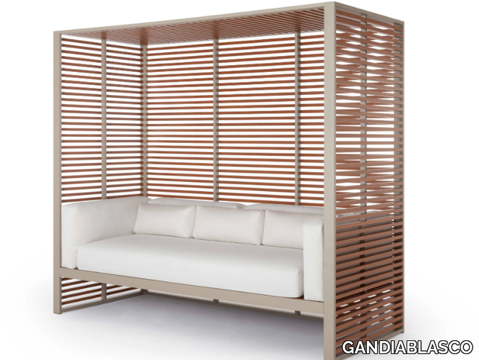 DNA AL FRESCO - Canopy teak garden sofa _ GANDIABLASCO