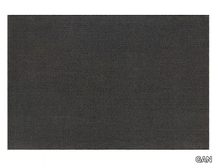 SALINE BLACK - Rectangular handmade recycled PET outdoor rugs _ GAN