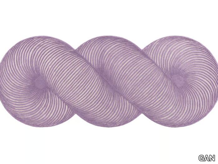 GIRO LILAC - Striped handmade wool rug _ GAN