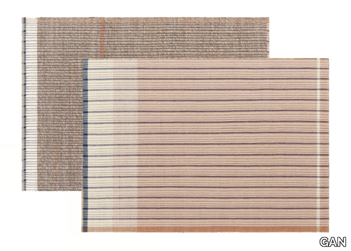 REVERSIBLE PINK - Rectangular rug in wool, linen and cotton _ GAN