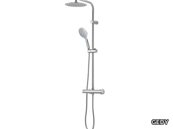 EASY MIX 02 - Wall-mounted shower panel with hand shower _ GEDY