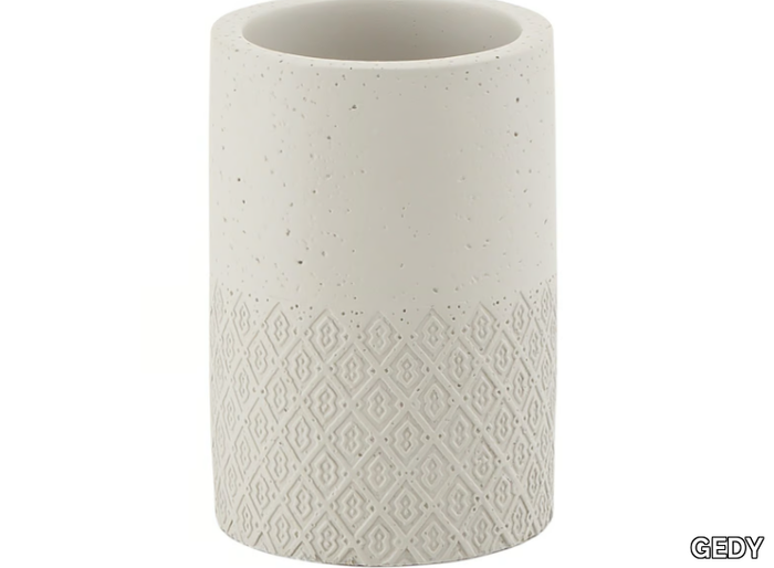 AFRODITE - Countertop cement toothbrush holder _ GEDY