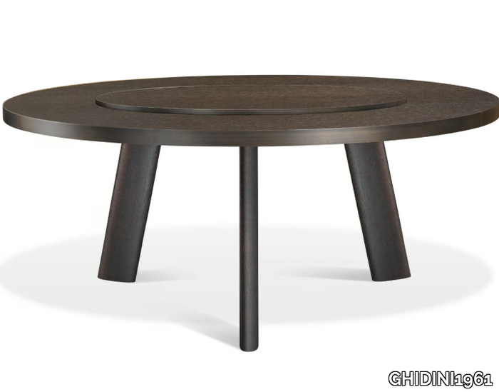 NATIVE - Round wooden table with Lazy Susan _ GHIDINI1961