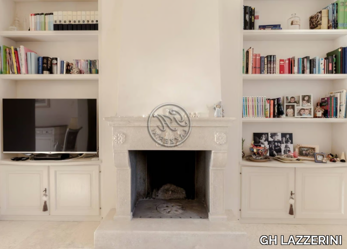 Fireplace 8 - Wall-mounted natural stone fireplace _ GH LAZZERINI