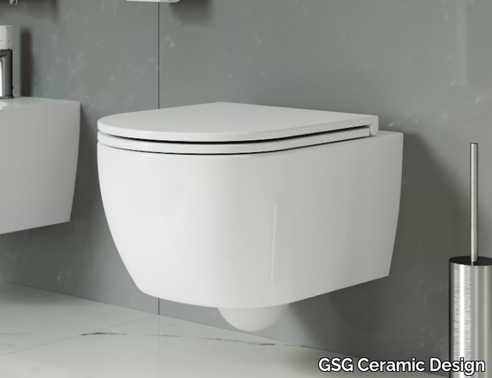 LIKE - Wall-hung ceramic toilet _ GSG Ceramic Design