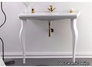 TIME - Console ceramic washbasin _ GSG Ceramic Design