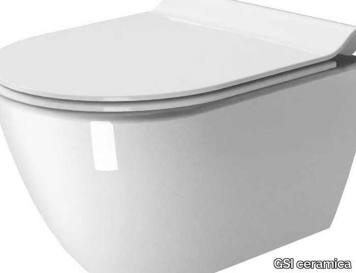 PURA 50/F - Wall-hung ceramic toilet _ GSI ceramica