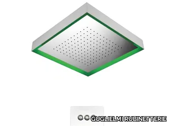 WATER THERAPY - LED square stainless steel overhead shower _ GUGLIELMI RUBINETTERIE