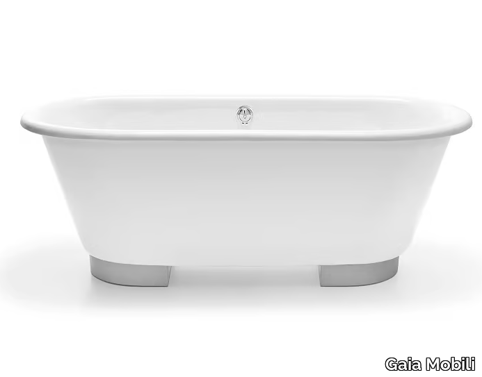 COLLINS - Freestanding oval cast iron bathtub _ Gaia Mobili