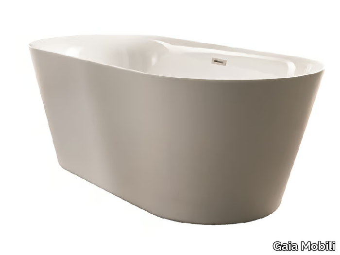 SLIDE - Freestanding oval acrylic bathtub _ Gaia Mobili