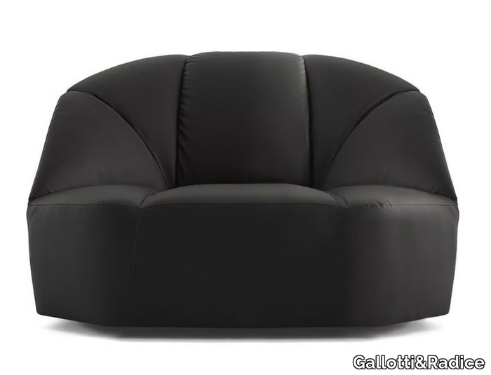 CLOUD - Upholstered leather armchair _ Gallotti&Radice