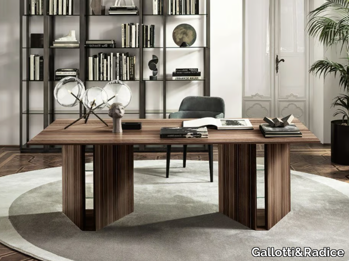PRISM - Rectangular rosewood writing desk _ Gallotti&Radice