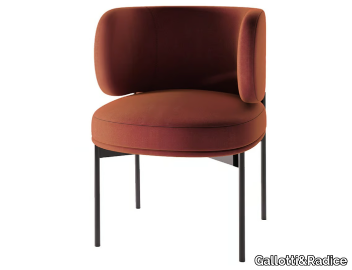 AKIKO - Upholstered chair with armrests _ Gallotti&Radice