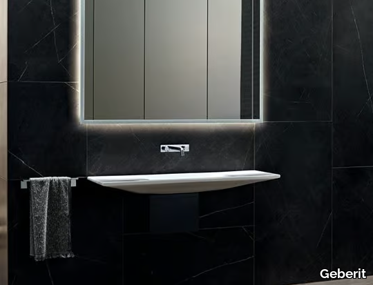 ONE - Wall-mounted rectangular ceramic washbasin _ Geberit