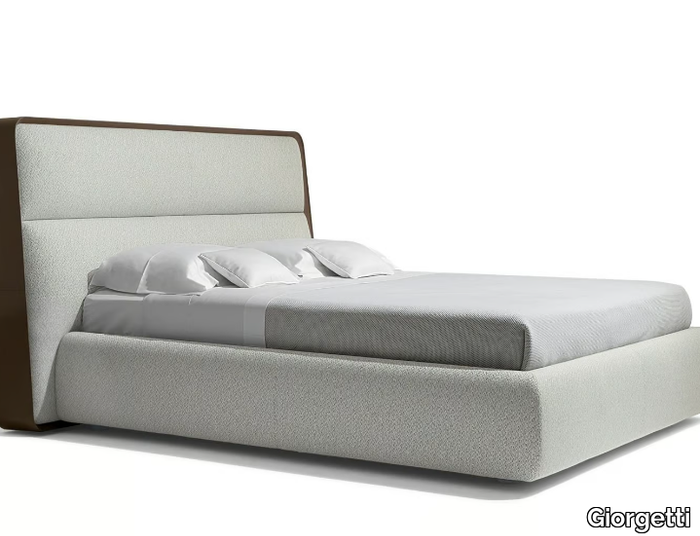 FRAME - Double bed with upholstered headboard _ Giorgetti