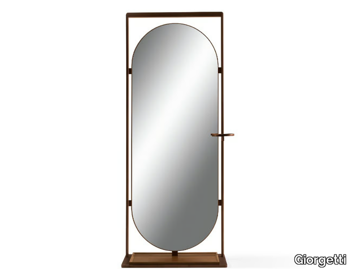 NARCISSE - Freestanding oval wooden hall mirror _ Giorgetti