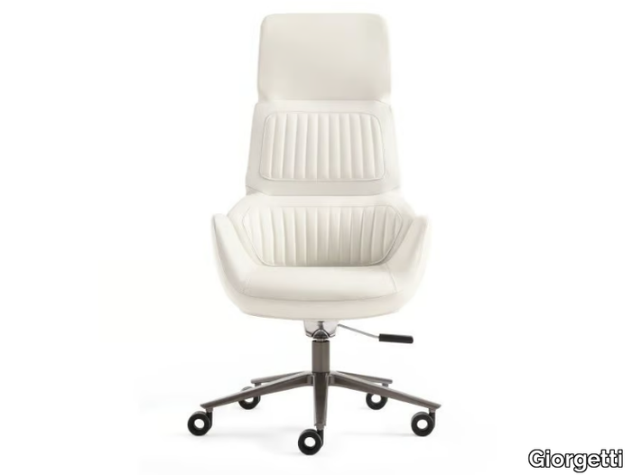 CALATHEA - Swivel leather executive chair _ Giorgetti