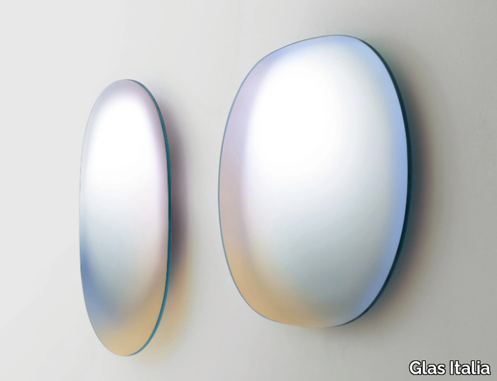 SHIMMER - Oval wall-mounted mirror _ Glas Italia