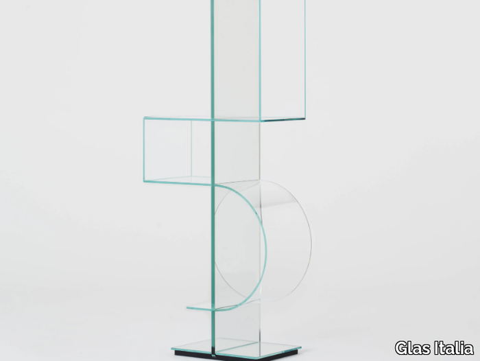 OLLIE - Open crystal bookcase _ Glas Italia