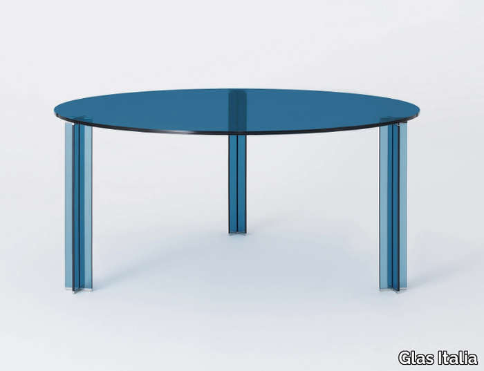 X-T - Round crystal table _ Glas Italia