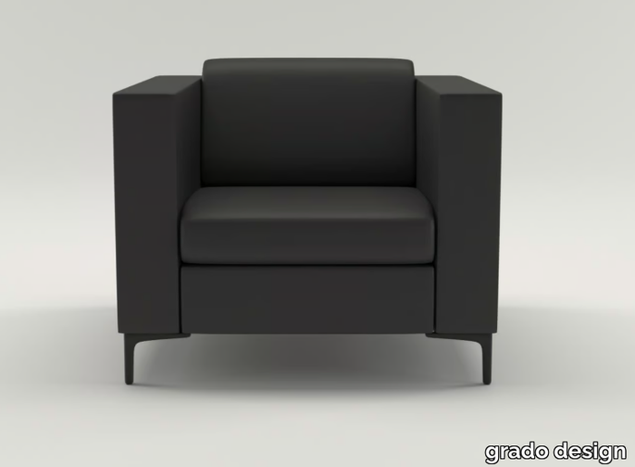 BLOCK - Fabric armchair with armrests _ grado design