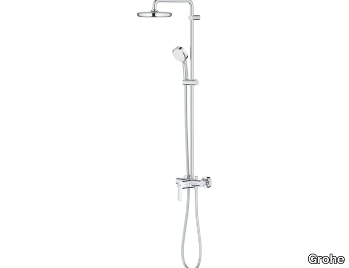 TEMPESTA COSMOPOLITAN SYSTEM 210 - Wall-mounted shower panel with hand shower with overhead shower _ Grohe