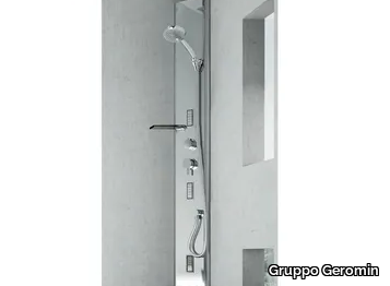 QUARANTACINQUE BASE - Corner multifunction steel shower panel _ Gruppo Geromin