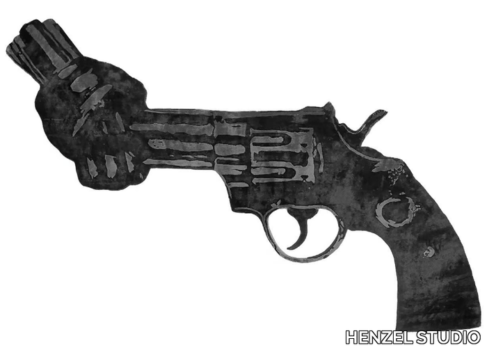 THE (HAND) KNOTTED GUN (CHARCOAL EDIT) - Handmade silk rug _ HENZEL STUDIO