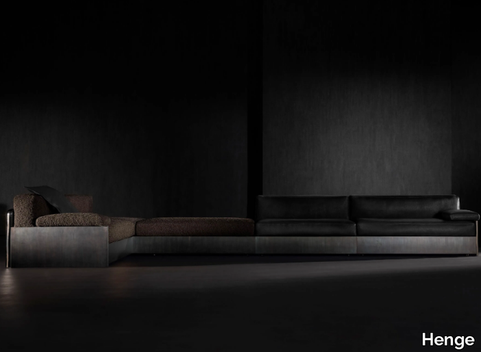 GATTOPARDO - Corner fabric and steel sofa _ Henge