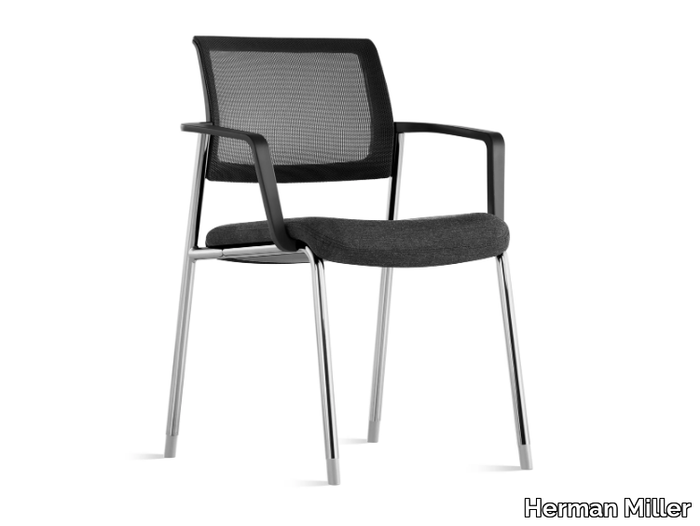 VERUS - Fabric chair with armrests with integrated cushion _ Herman Miller