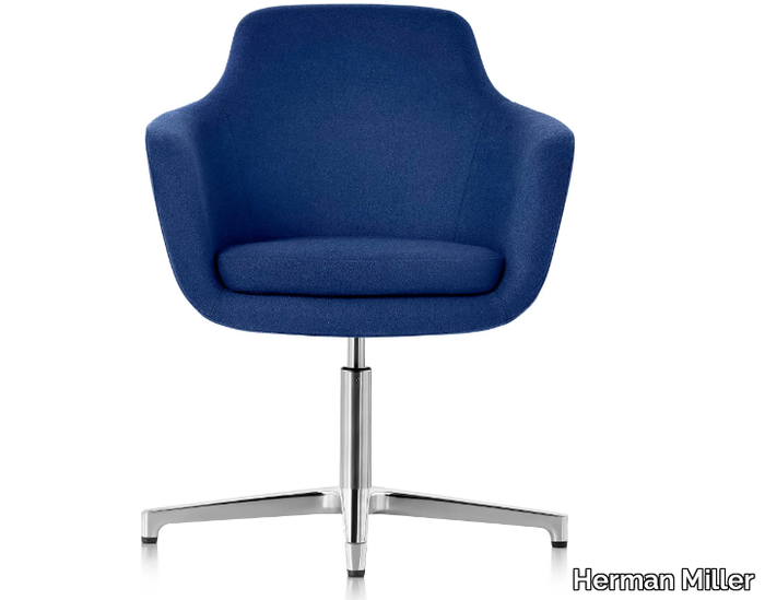 SAIBA - Swivel with 4-spoke base fabric chair with armrests _ Herman Miller