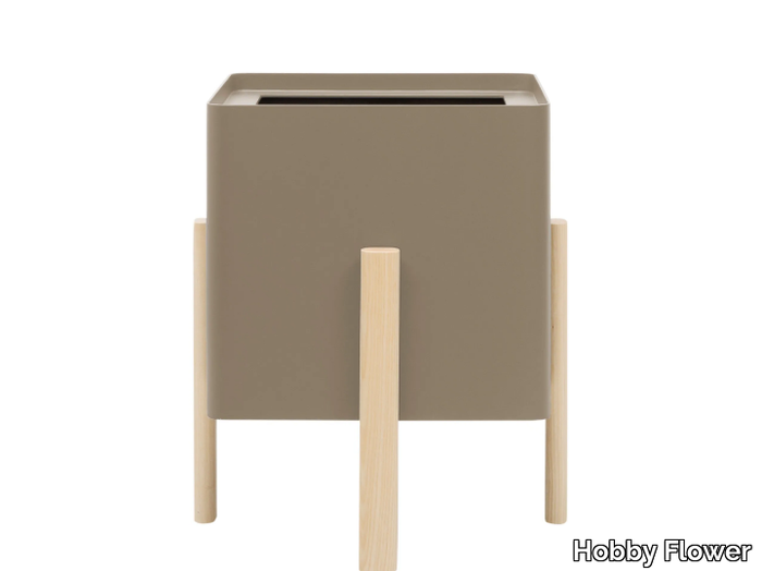 ASHI - Low square stainless steel plant pot _ Hobby Flower