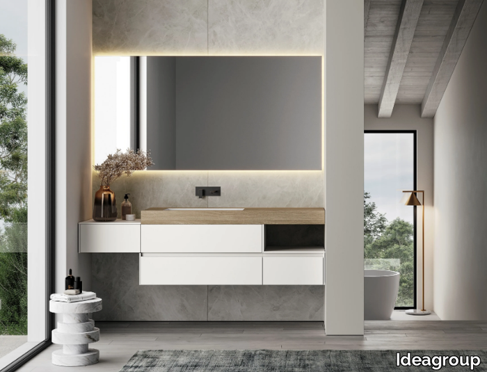 NYÙ 09 - Wall-mounted vanity unit _ Ideagroup