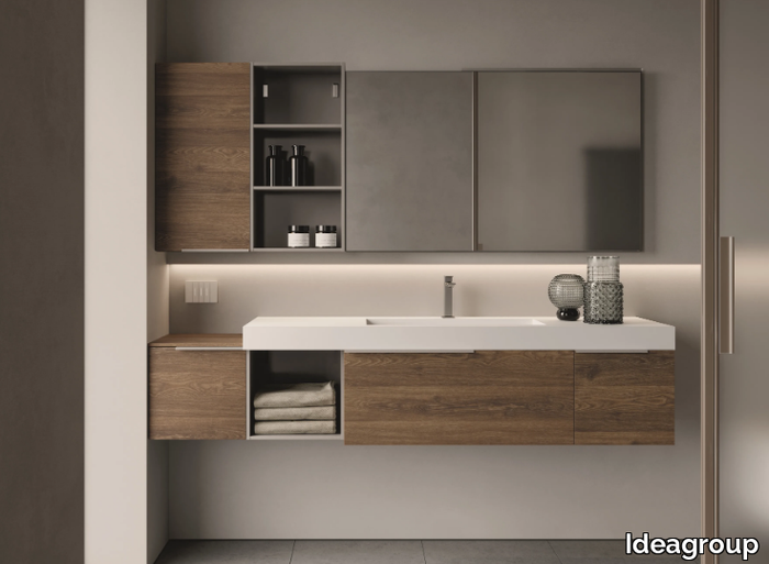 MY TIME 20 - Wall-mounted vanity unit with drawers _ Ideagroup