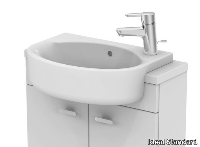 CONNECT SPACE - E1331 - Semi-inset oval washbasin _ Ideal Standard