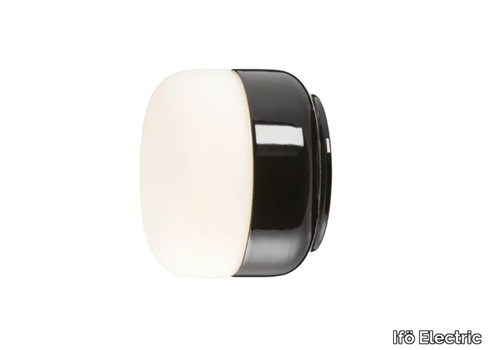 OHM 140 - Matt opal glass and porcelain LED wall lamp / ceiling lamp _ Ifö Electric