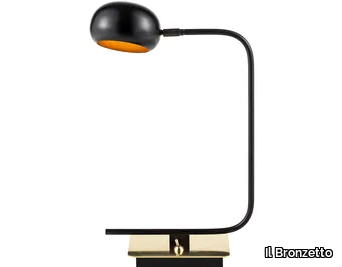BLOSSOM TULIP 03 - Brass table lamp with fixed arm _ Il Bronzetto