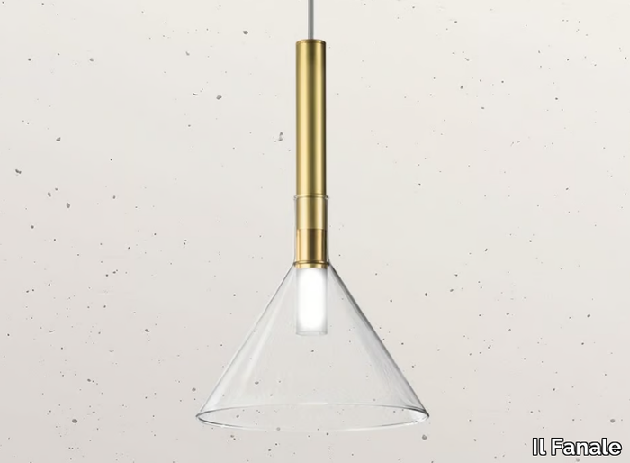 ALCHIMIA 277.03 - Direct light brass pendant lamp _ Il Fanale
