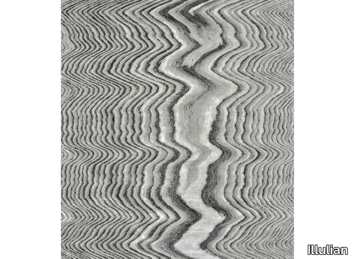 VENEER - Patterned rectangular Himalayan Wool rug _ Illulian