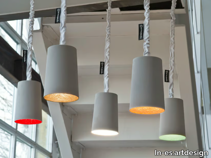 PAINT CEMENTO - Resin pendant lamp _ In-es.artdesign