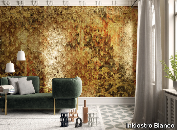 PAST - Gold leaf wallpaper _ Inkiostro Bianco