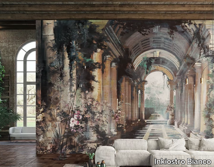 THESAN - Trompe l'oeil vinyl wallpaper _ Inkiostro Bianco